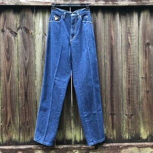 Zena Vintage High Rise Jeans Western Size XS Dark Wash Retro Cowgirl